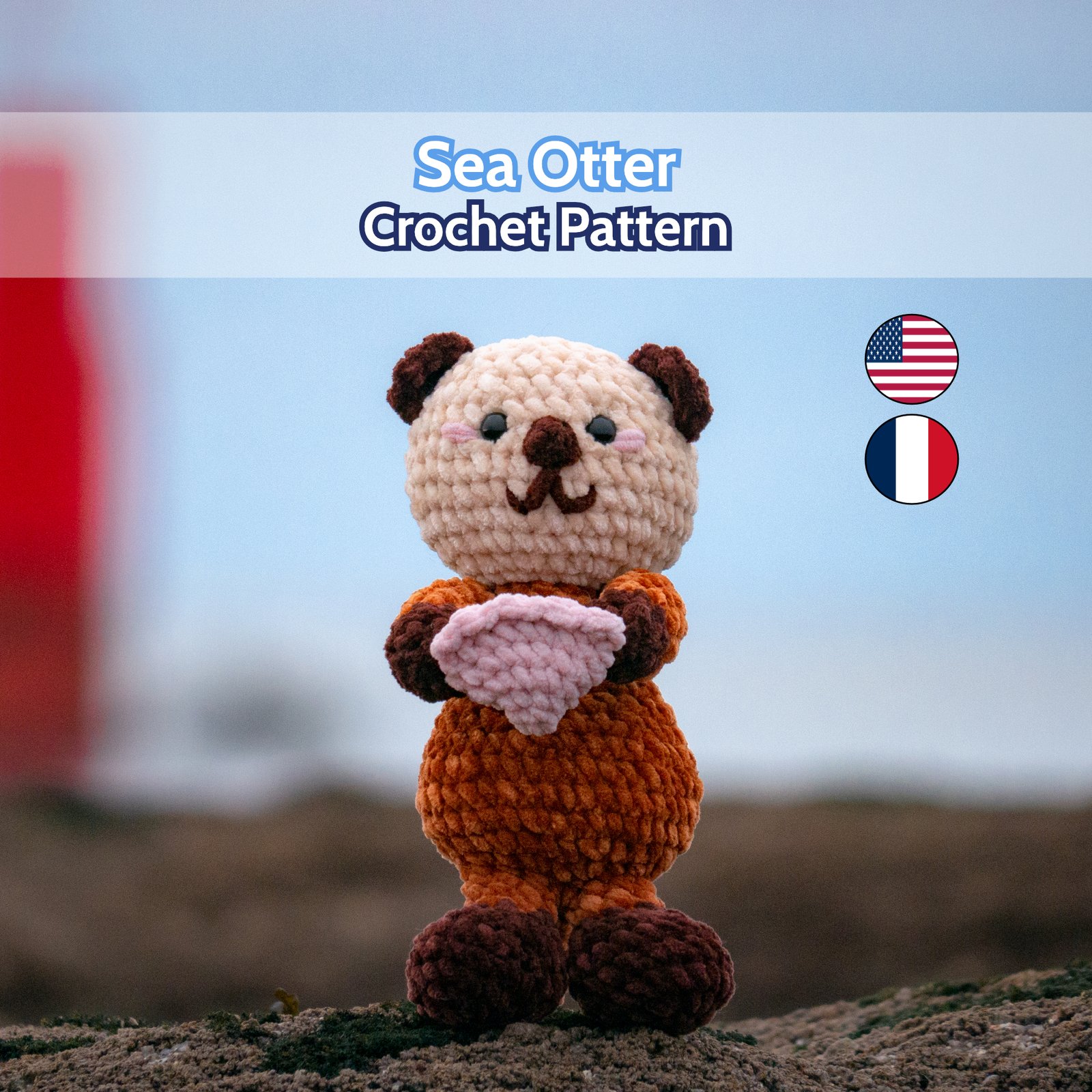 Loutre de Mer au Crochet - Patron Peluche PDF à télécharger Français et Anglais